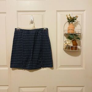 Stylish Plaid Mini Skirt in Blue